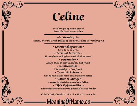 celine latin name meaning.